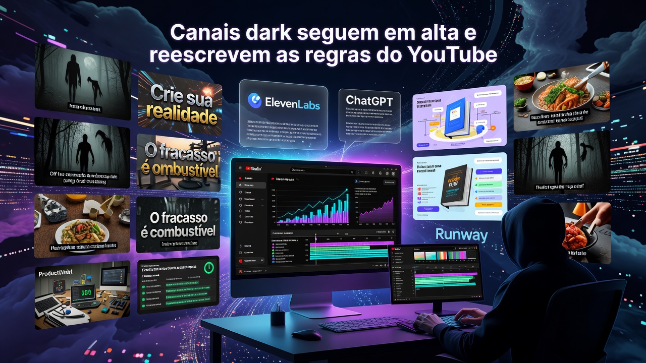 Canais dark seguem em alta e reescrevem as regras do YouTube