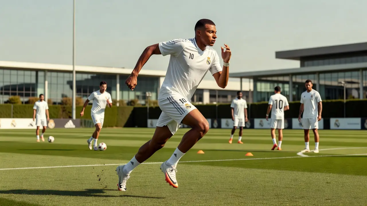 Mbappé treina normalmente e afasta temor de lesão grave no joelho